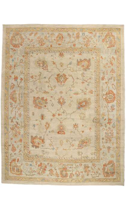 12 x 15 Modern Turkish Oushak Rug 52734