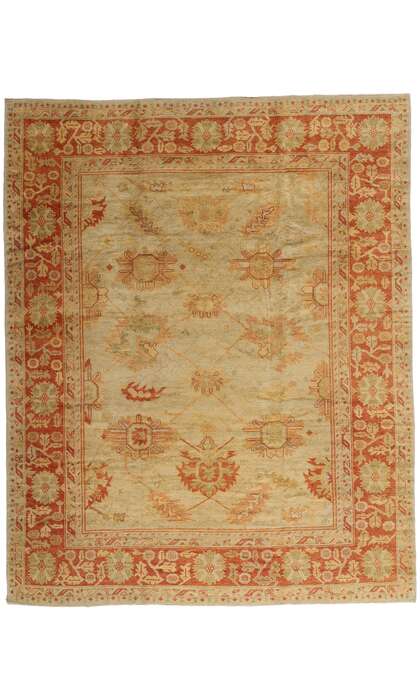 10 x 14 Modern Turkish Oushak Rug 50368