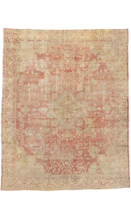 10 x 12 Distressed Antique Turkish Oushak Rug 76860