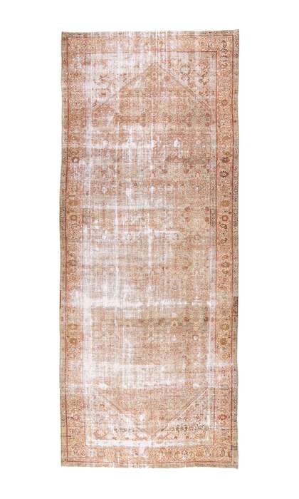 7 x 16 Distressed Antique Persian Malayer Rug 61030