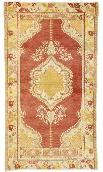 4 x 7 Vintage Turkish Oushak Rug 52702