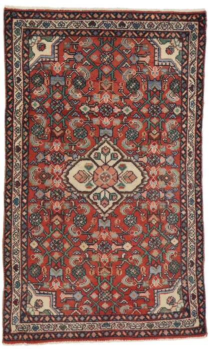 2 x 4 Vintage Persian Hamadan Rug 76035