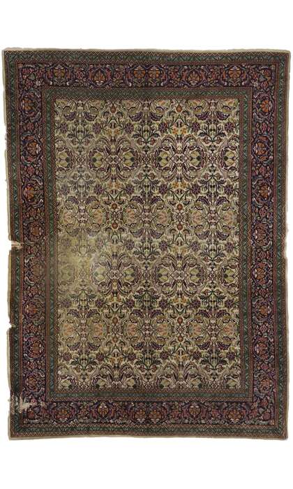 5 x 7 Antique Persian Kashan Rug 21684