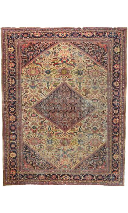 11 x 14 Antique Persian Mahal Rug 78058