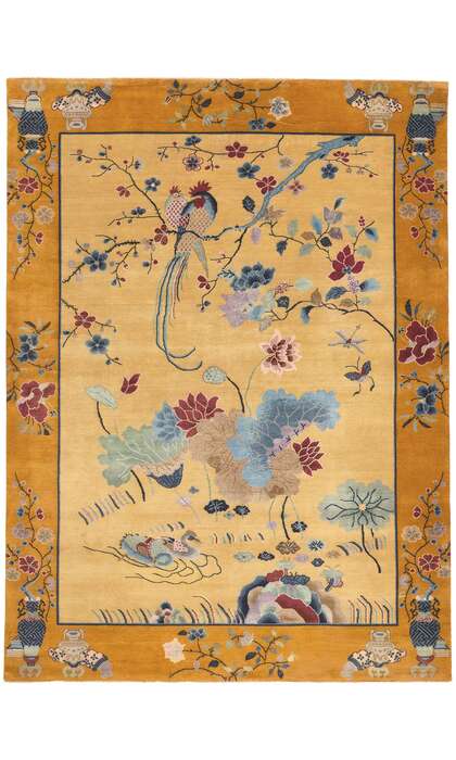 8 x 11 Chinese Art Deco Pictorial Rug 30973