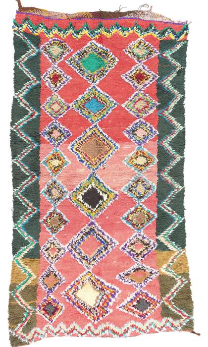 5 x 8 Vintage Moroccan Azilal Rag Rug 20387