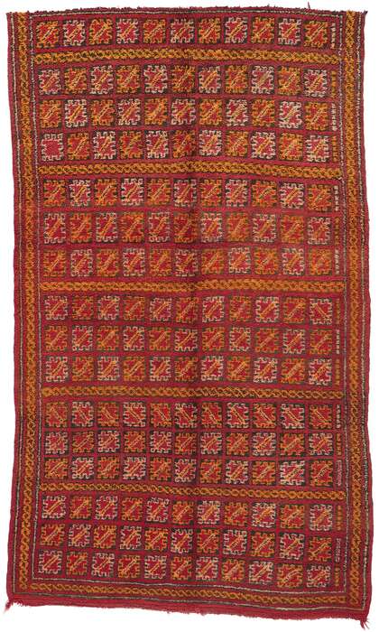 5 x 8 Vintage Red Beni MGuild Moroccan Rug 21483