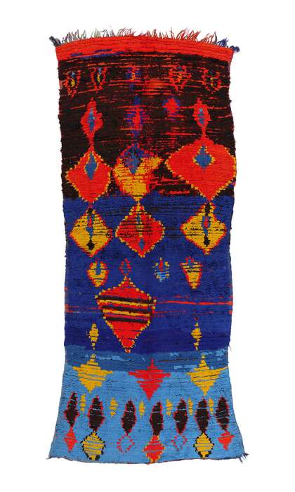 ​4 x 11 Colorful Vintage Moroccan Azilal Rug 21761