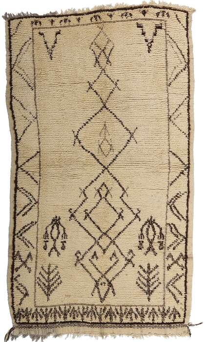 ​5 x 8 Neutral Vintage Moroccan Azilal Rug 21752