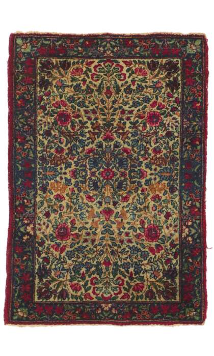 2 x 3 Antique Persian Kerman Rug 73227