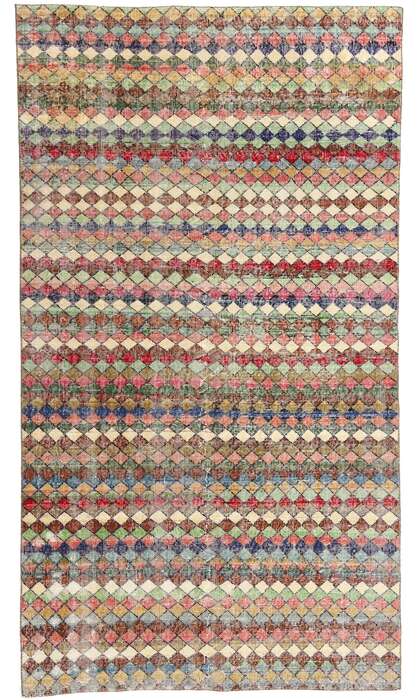 5 x 9 Zeki Muren Distressed Vintage Turkish Sivas Rug 53333