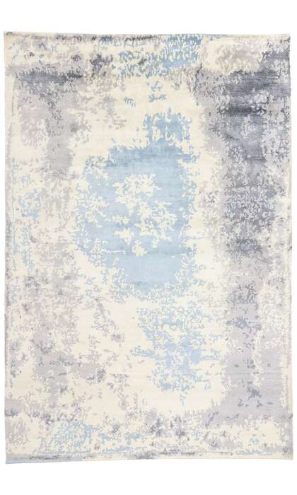 7 x 10 Contemporary Abstract Erased Damask Rug 31138