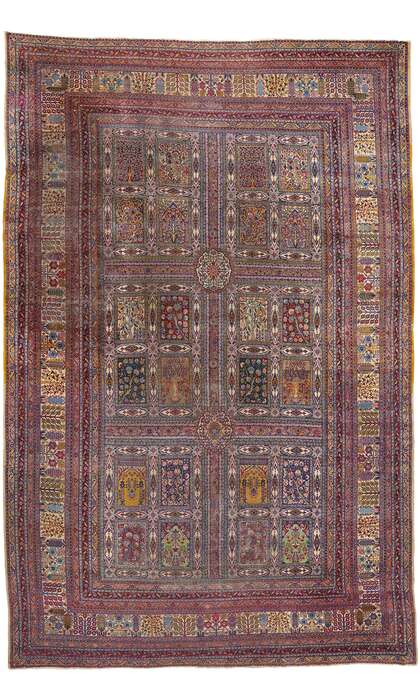 11 x 17 Antique Persian Kerman Rug 90012