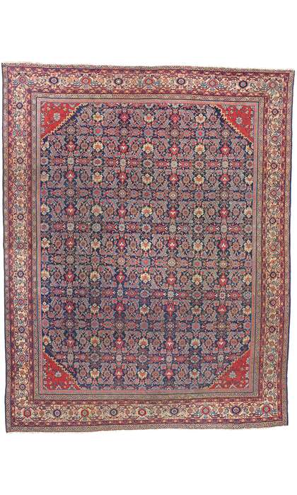 10 x 13 Antique Persian Mahal Rug 90014