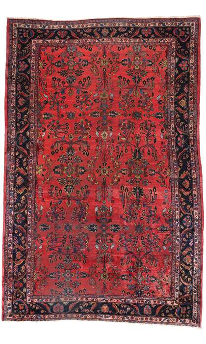 11 x 17 Antique Persian Sarouk Mahal Rug 90024