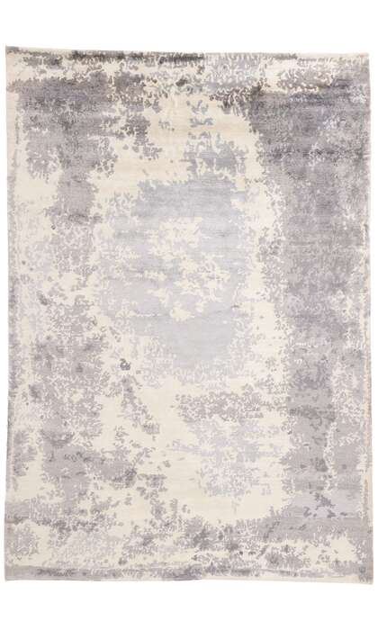 7 x 10 Contemporary Abstract Erased Damask Rug 31136