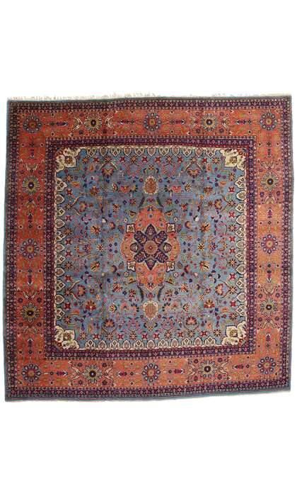 11 x 11 Vintage Square Persian Tabriz Rug 90019