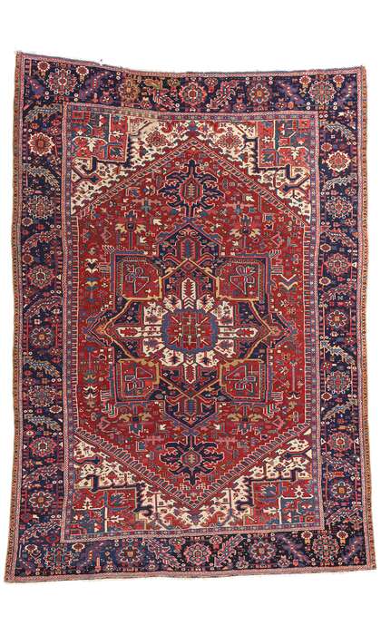 8 x 11 Vintage Persian Heriz Rug 90006