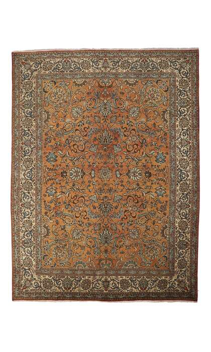 10 x 13 Vintage Persian Tabriz Rug 75612