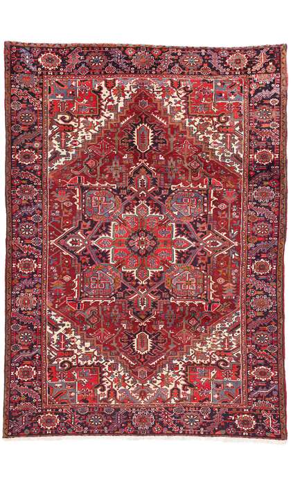 8 x 11 Antique Persian Heriz Rug 90003