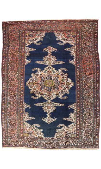 12 x 16 Late 19th Century Antique Persian Hamadan Rug 90026