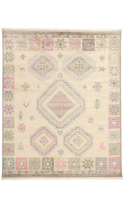 8 x 10 Blushing Oasis Modern Boho Moroccan Rug 31208