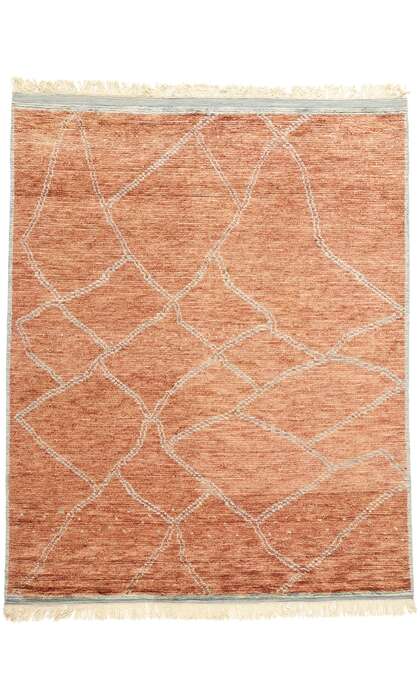 8 x 10 Burnt Sienna Cascade Modern Moroccan Rug 31246