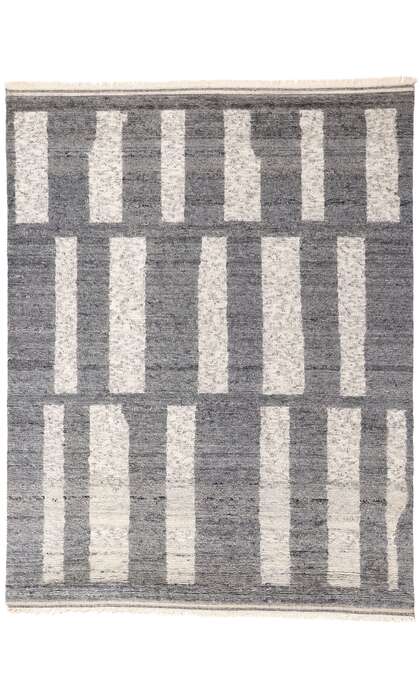 8 x 10 Urban Bauhaus Modern Gray Moroccan Rug 31216