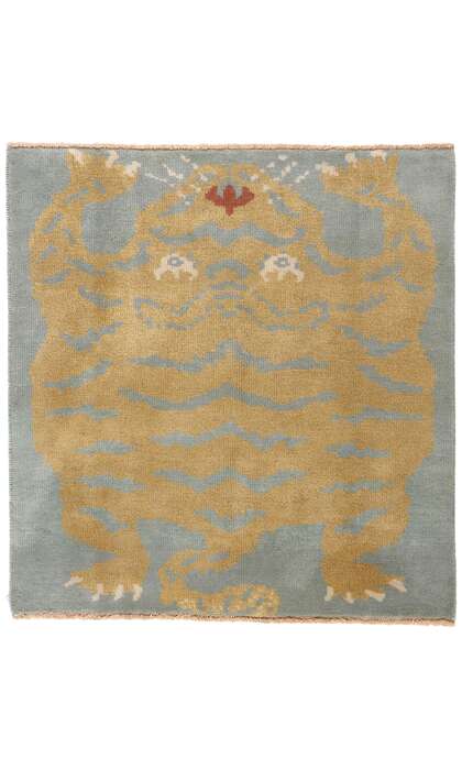 3 x 3 Modern Celestial Tibetan Tiger Rug 31333