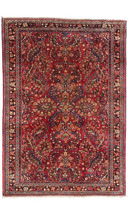 3 x 5 Vintage Persian Sarouk Rug 78914