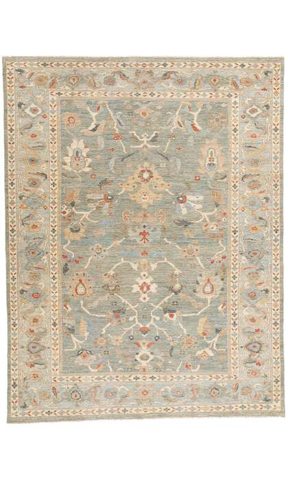 8 x 10 Modern Blue Persian Sultanabad Rug 78893