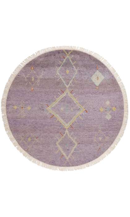 8 x 8 Modern Boho Amethyst Mirage Moroccan Rug 31234