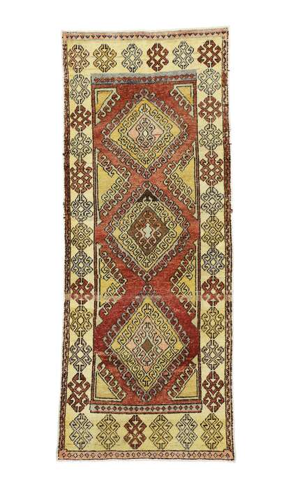 4 x 9 Vintage Turkish Oushak Rug 52413