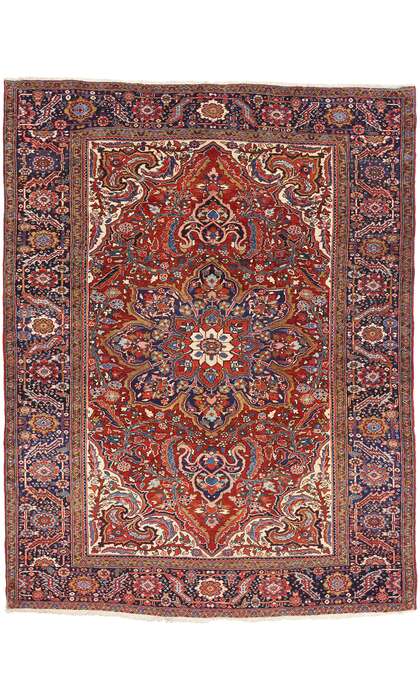 8 x 11 Vintage Persian Heriz Rug 90002