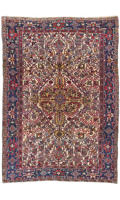 8 x 11 Vintage Persian Heriz Rug 90011