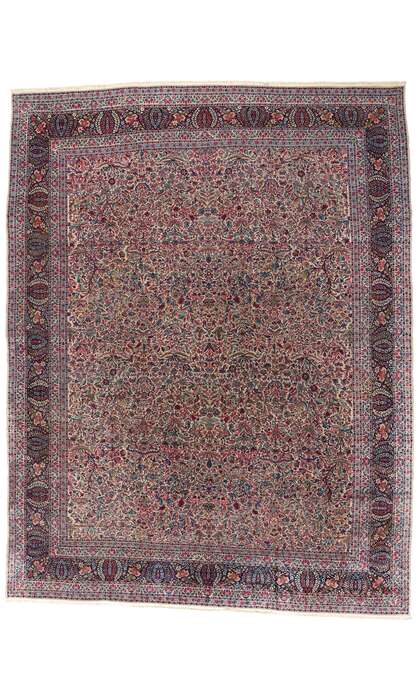 11 x 14 Vintage Persian Lavar Kerman Rug 90015