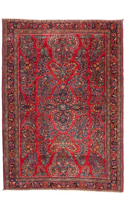 3 x 5 Vintage Persian Sarouk Rug 78915