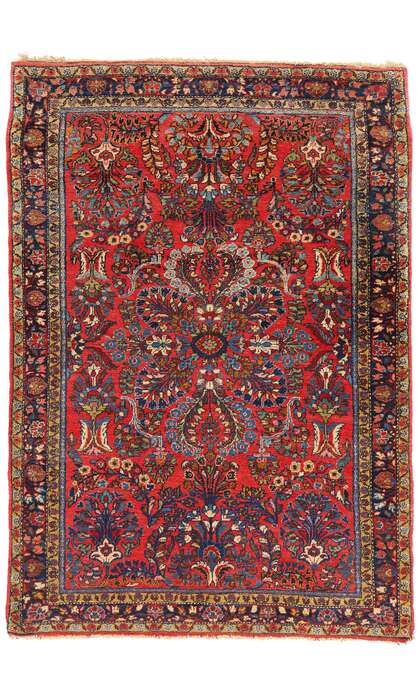 3 x 5 Vintage Persian Sarouk Rug 78929