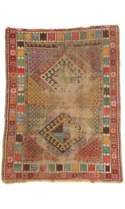 3 x 4 Antique Caucasian Shirvan Rug 78966