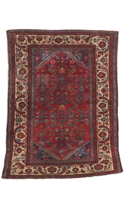 5 x 6 Antique Persian Lilihan Rug 78963