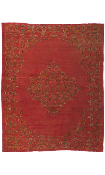 9 x 11 Antique Turkish Oushak Rug 76655