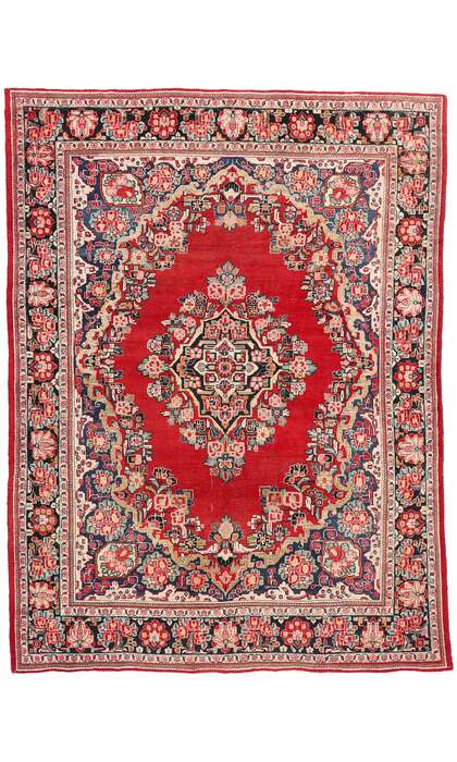 9 x 13 Antique Persian Mahal Rug 78961