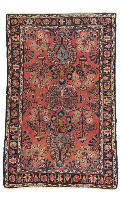 3 x 4 Antique Persian Hussainabad Hamadan Rug 78947