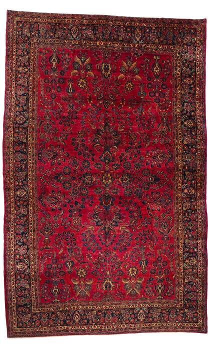 10 x 16 Antique Persian Sarouk Rug 78983