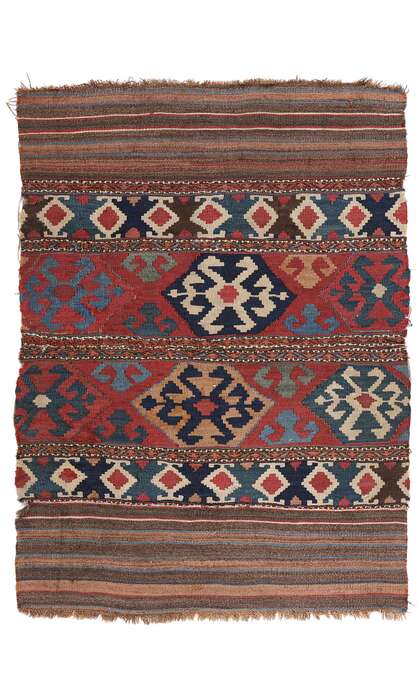 3 x 4 Antique Caucasian Shirvan Kilim Rug 78941