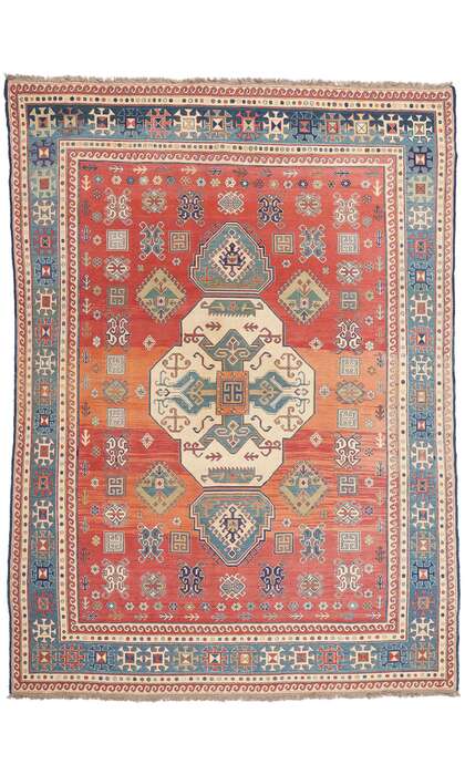 10 x 13 Vintage Caucasian Soumak Rug 78954