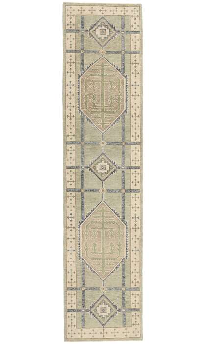 3 x 13 Modern Turkish Oushak Rug Runner 53948