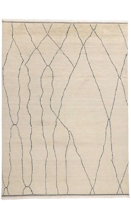 9 x 12 Rippled Silence Organic Modern Moroccan Rug 31292