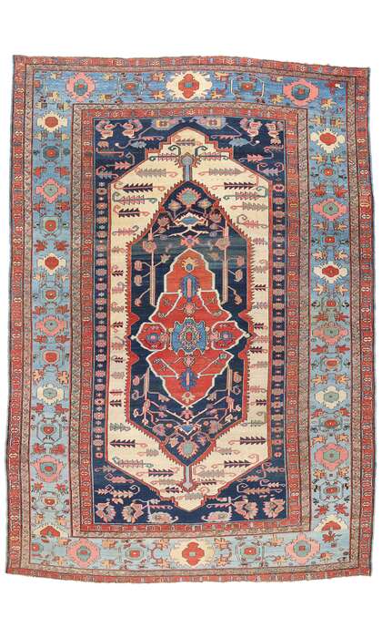 11 x 16 Rare Antique Persian Bakshaish Rug 78984