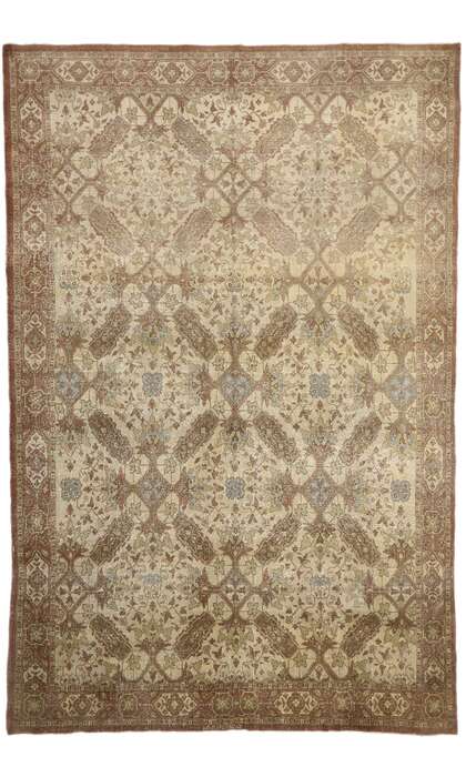 10 x 16 Distressed Antique Persian Tabriz Rug 51164